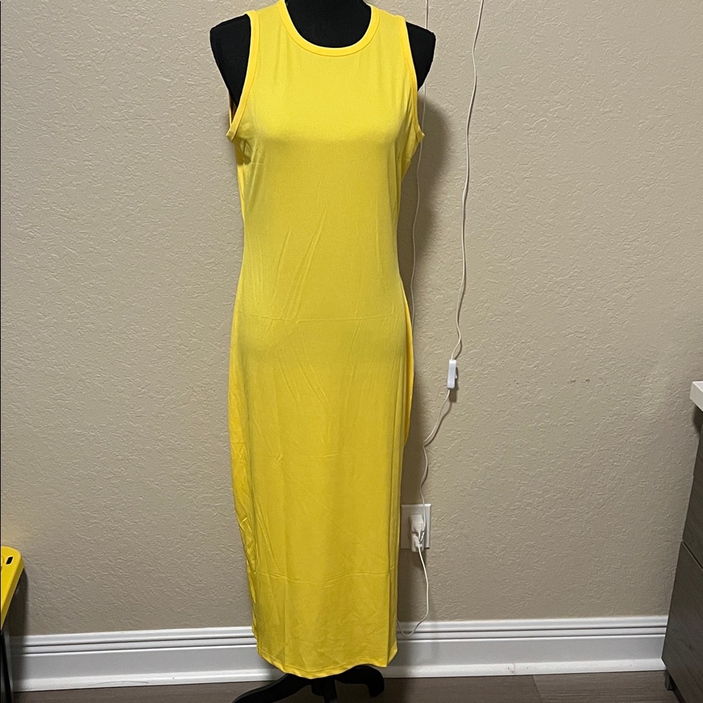 Yellow Sleeveless Maxi Dress